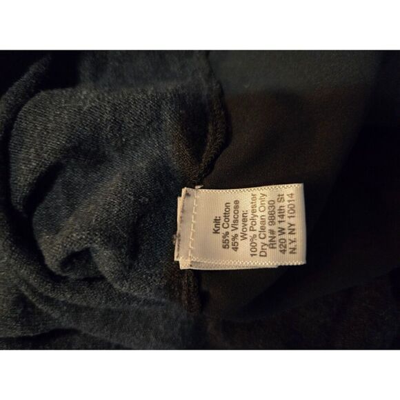 Lilla P Women's Gray Mixed Media Long Sleeve V-Neck Top Size Large - Picture 3 of 4